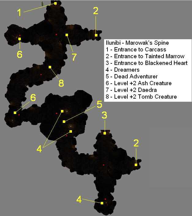 map
of Ilunibi, Marowak's Spine